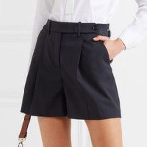 REDVALENTINO Pleated gabardine shorts